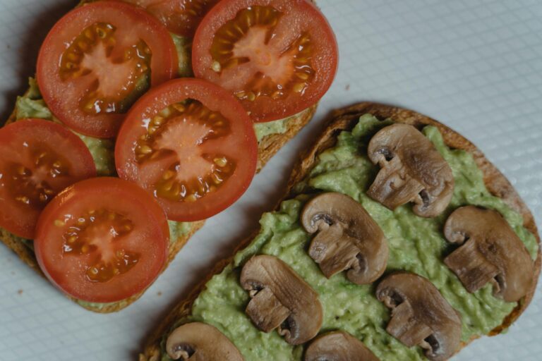 Close-Up Shot of Avocado Toasts